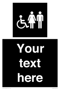 Custom information: black panel disabled female and male